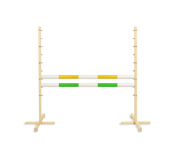 Keppihevosen este 120cm kahdella tangolla - Yellow and green