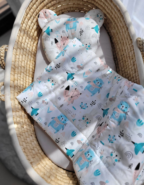 Vauvan Peitto Ja Tyyny - Puuvilla - Teddy Bear - Blue Teddy Bears