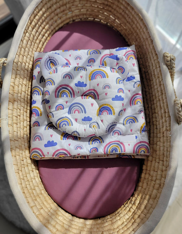 Vauvan Peitto Ja Tyyny - Puuvilla - Teddy Bear - Rainbow