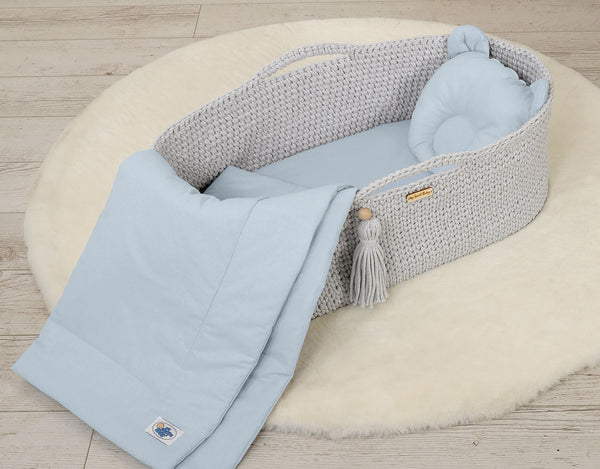 Moseskorin Peito Ja Tyyny - Teddy Bear - Blue
