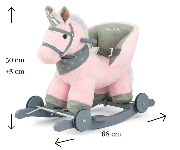 Vaaleanpunainen Kon-Polly-lasten pyörä.