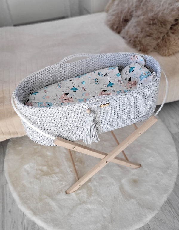 Moseskori - Puuvilla - Light Gray