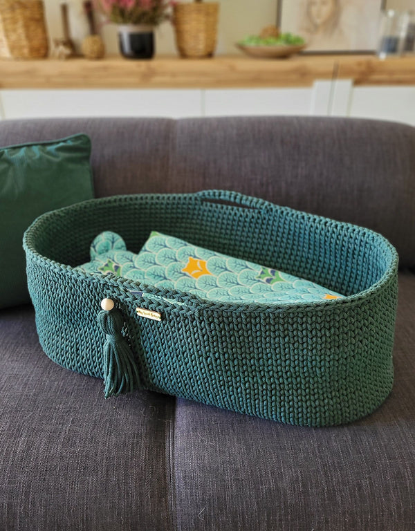 Moseskori - Puuvilla - Bottle Green