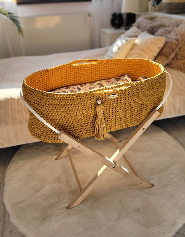 Moseskori Jalustalla - Puuvilla - Honey Yellow