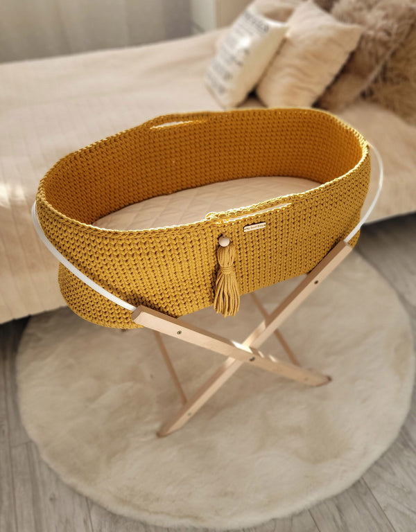 Moseskori Jalustalla - Puuvilla - Honey Yellow