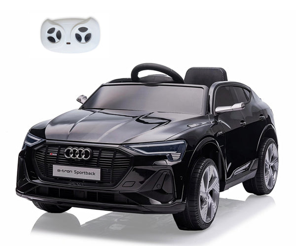 Lasten sähköauto - Audi E-Tron Sportback 4X4 Musta - Vuodevaatteet.fi