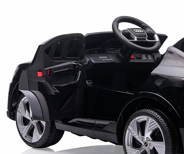 Lasten sähköauto - Audi E-Tron Sportback 4X4 Musta - Vuodevaatteet.fi