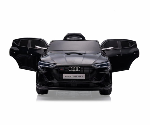 Lasten sähköauto - Audi E-Tron Sportback 4X4 Musta - Vuodevaatteet.fi