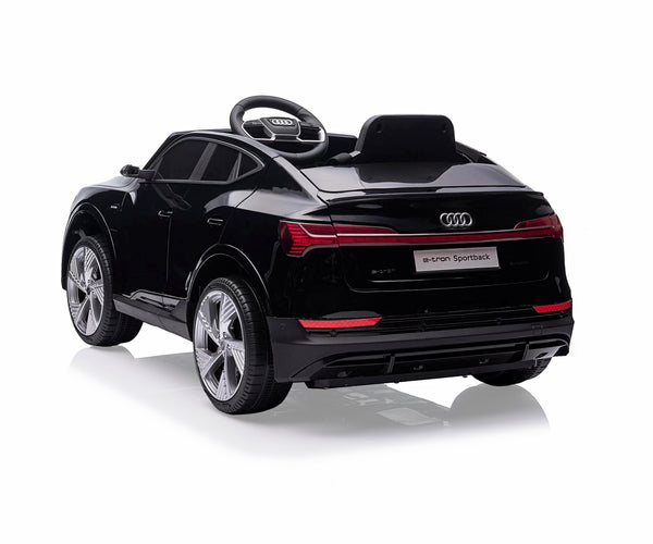 Lasten sähköauto - Audi E-Tron Sportback 4X4 Musta - Vuodevaatteet.fi