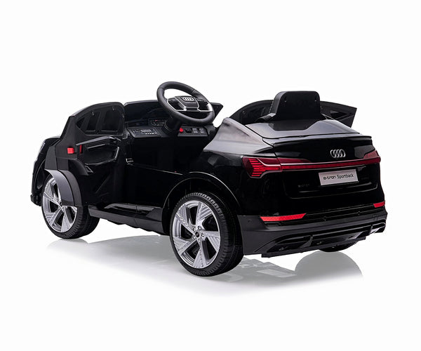 Lasten sähköauto - Audi E-Tron Sportback 4X4 Musta - Vuodevaatteet.fi