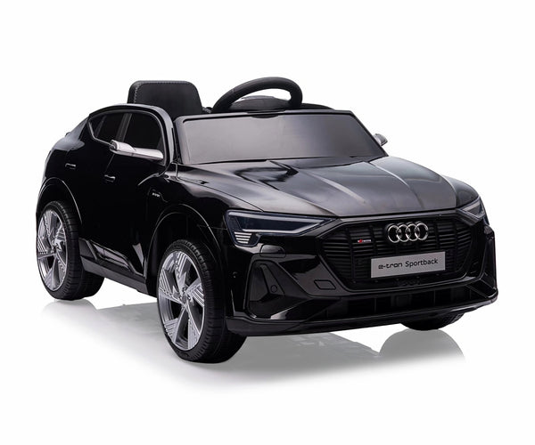 Lasten sähköauto - Audi E-Tron Sportback 4X4 Musta - Vuodevaatteet.fi