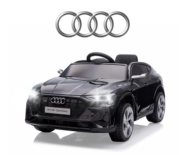 Lasten sähköauto - Audi E-Tron Sportback 4X4 Musta - Vuodevaatteet.fi