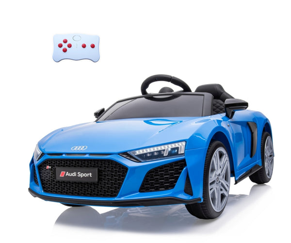Lasten sähköauto - Audi R8 Spyder Sininen - Vuodevaatteet.fi