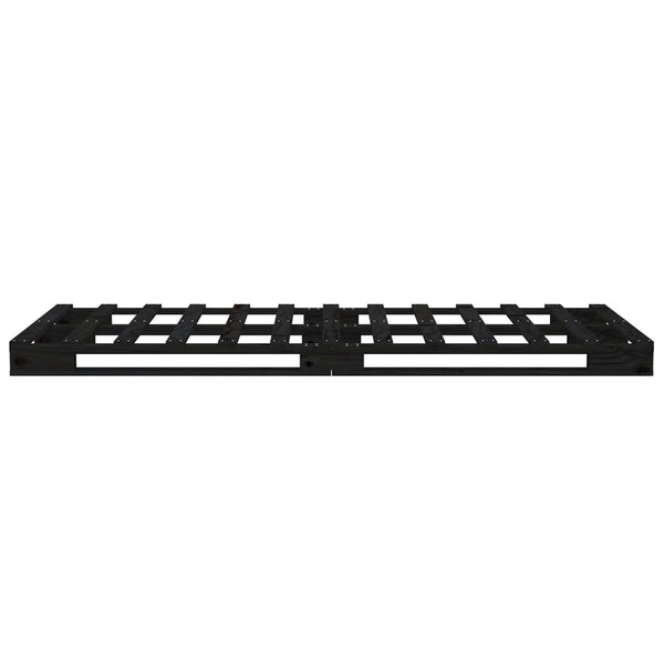 Lavasänky musta 75x190 cm täysi mänty Small Single