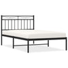 Metallinen sängynrunko päädyllä musta 107x203 cm