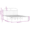 Metallinen sängynrunko päädyllä musta 140x200 cm