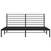 Metallinen sängynrunko päädyllä musta 180x200 cm