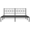 Metallinen sängynrunko päädyllä musta 183x213 cm