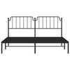 Metallinen sängynrunko päädyllä musta 183x213 cm