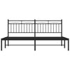 Metallinen sängynrunko päädyllä musta 183x213 cm