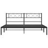 Metallinen sängynrunko päädyllä musta 193x203 cm