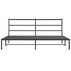 Metallinen sängynrunko päädyllä musta 193x203 cm