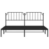 Metallinen sängynrunko päädyllä musta 193x203 cm