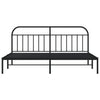 Metallinen sängynrunko päädyllä musta 193x203 cm