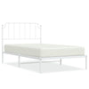 Metallinen sängynrunko päädyllä valkoinen 107x203 cm