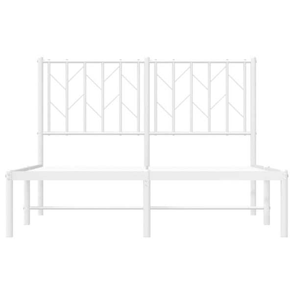 Metallinen sängynrunko päädyllä valkoinen 120x200 cm