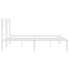 Metallinen sängynrunko päädyllä valkoinen 135x190 cm