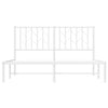 Metallinen sängynrunko päädyllä valkoinen 140x190 cm