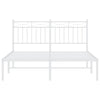 Metallinen sängynrunko päädyllä valkoinen 140x200 cm