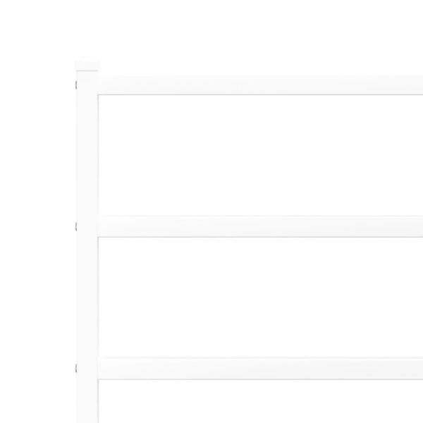 Metallinen sängynrunko päädyllä valkoinen 193x203 cm