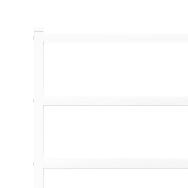 Metallinen sängynrunko päädyllä valkoinen 200x200 cm