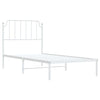 Metallinen sängynrunko päädyllä valkoinen 90x200 cm