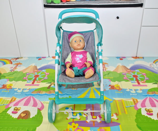 Milly Mally nukkekärry, malli Natalie Prestige, mintunvihreä.