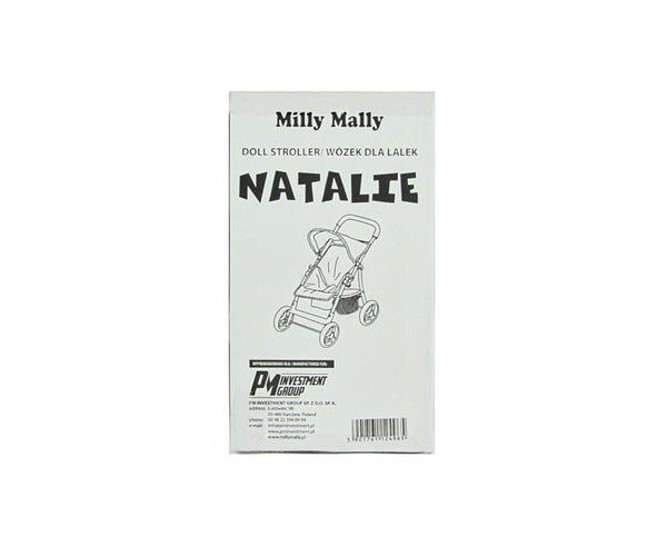 Milly Mally -merkkinen nukkevaunut malli Natalie Prestige vaaleanpunaisena.