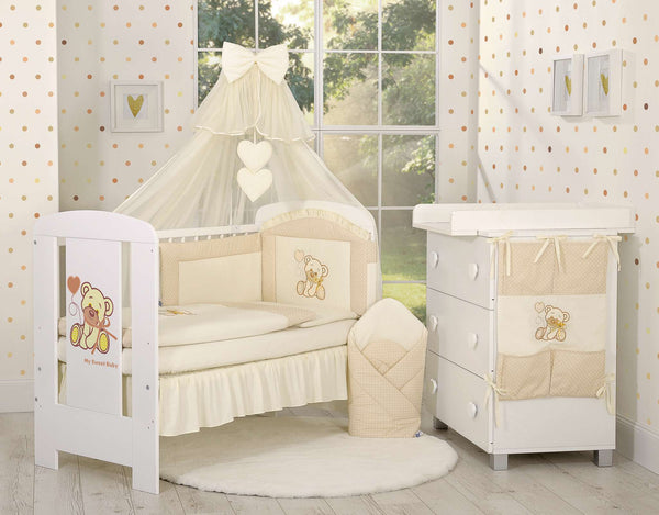 Pehmeä Unipesä - Bear With Bow Cream