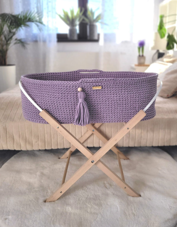 Moseskori Jalustalla - Puuvilla - Lila