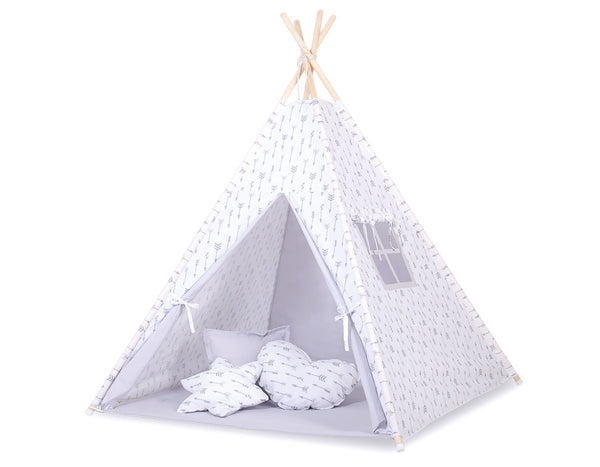 Leikkiteltta + Pehmuste - Grey Arrows