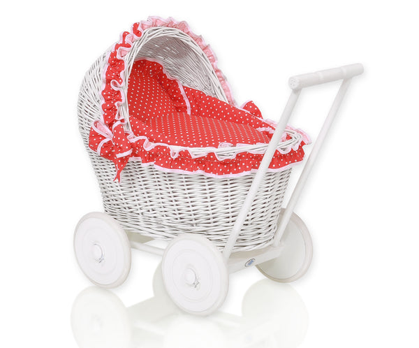 Nukkevaunu - White With Red