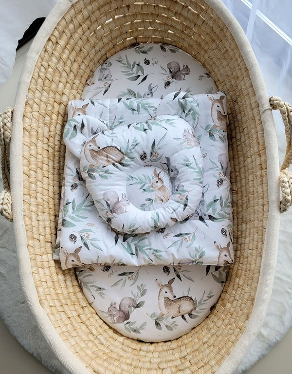 Vauvan Peitto Ja Tyyny - Puuvilla - Teddy Bear - Woodland Olive