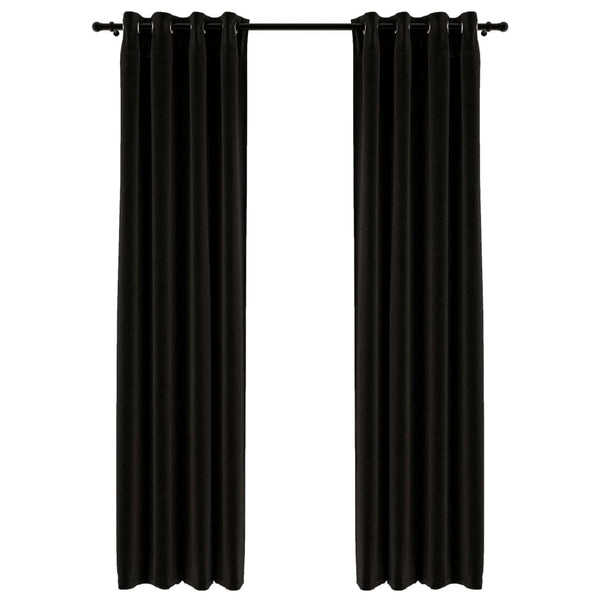 Pellavamaiset pimennysverhot 2 kpl antrasiitti 140x225 cm