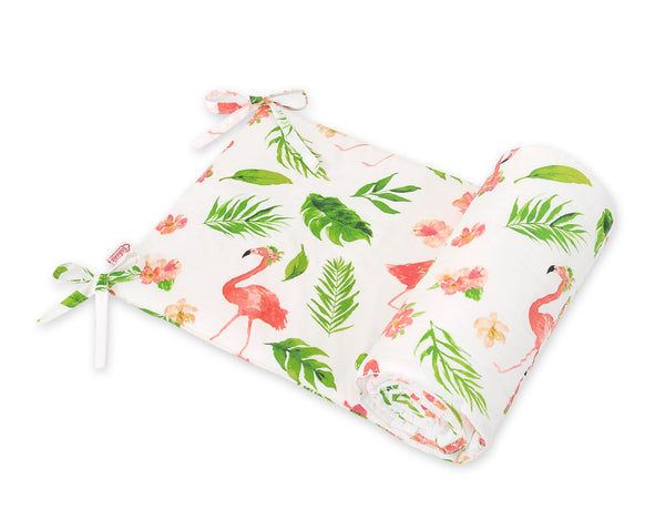 Pinnasängyn Reunapehmuste - Coral Flamingos