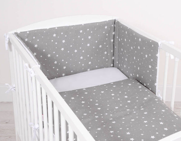 Pussilakanasetti Vauvalle - 120X90cm - Mini Stars White/White