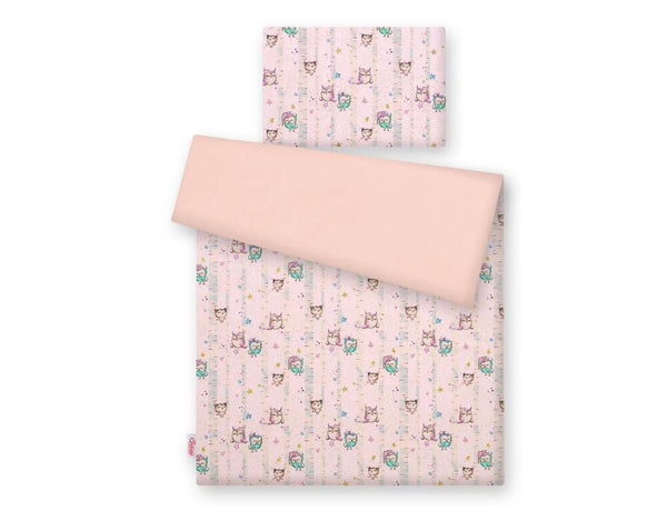 Pussilakanasetti Vauvalle - 135X100cm - Owls Cream