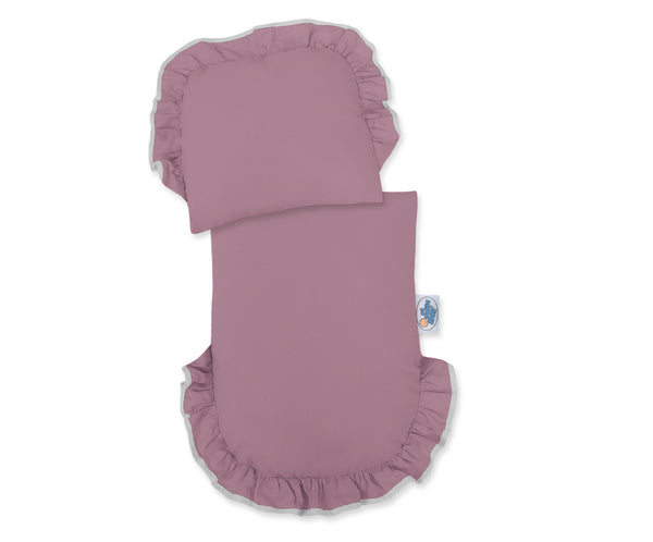 Nukkevaunu - Grey With Pastel Pink