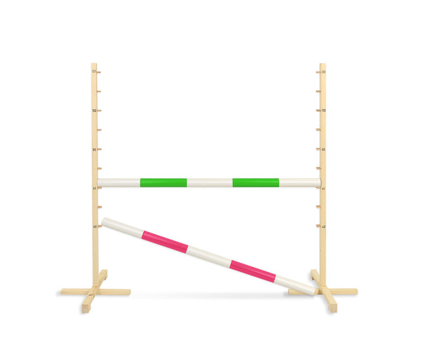 Keppihevosen este 120cm kahdella tangolla - Green and pink