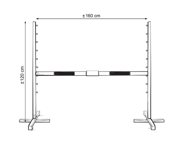 Keppihevosen este 160cm - Beam pink